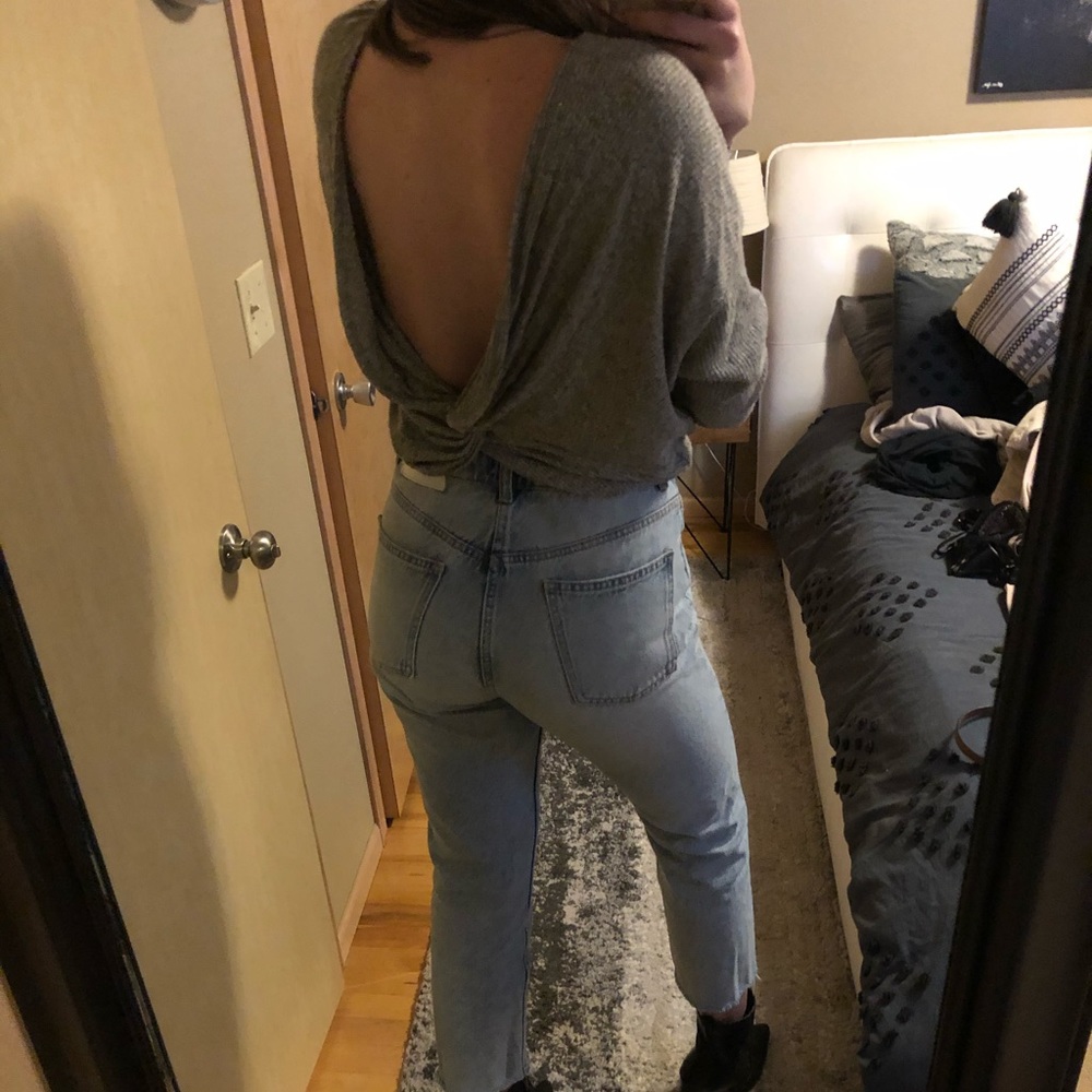Open back sweater